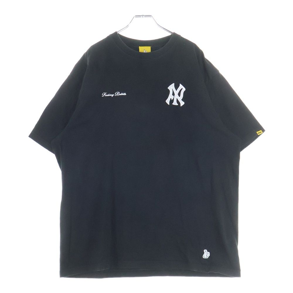 FR2 (エフアールツー) MLB NYロゴ刺繍 クルーネック半袖Tシャツ