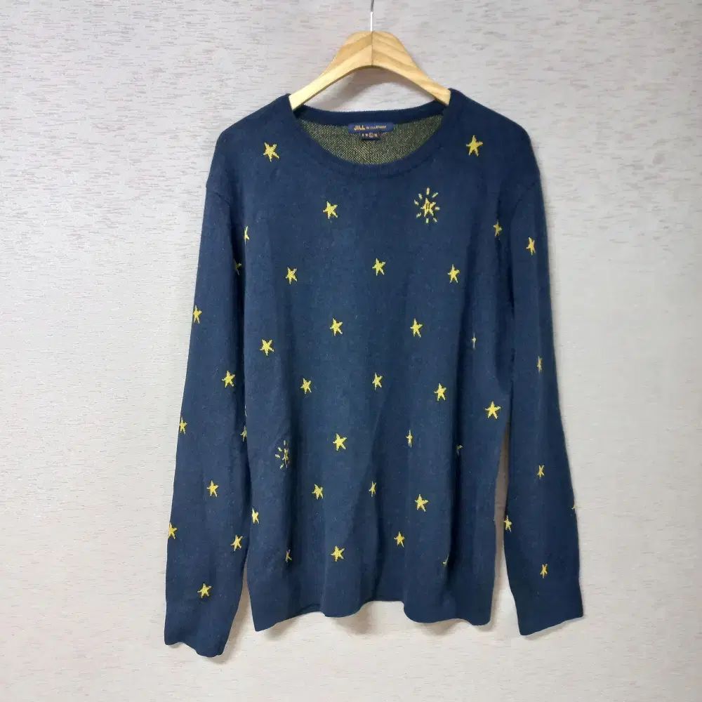 A12-24/ジルバイジル スチュアート ネイビー パータン ニット Tシャツ メンズ105 ニット・セーター メンズ