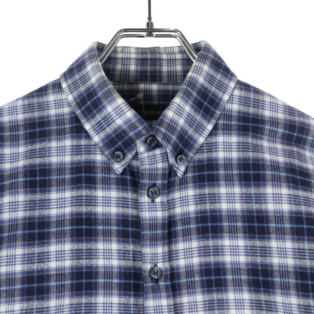 DSQUARED2 チェック柄長袖シャツ DSQUARED2 (ディースクエアード) ロゴ チェック柄 長袖 シャツ