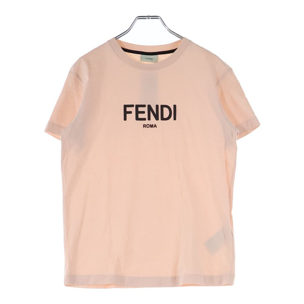FENDI (フェンディ) フロントロゴ クルーネック半袖Tシャツ カットソー
