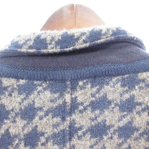 ラルディーニ LARDINI ニットジャケット ハウンドトゥース グレー