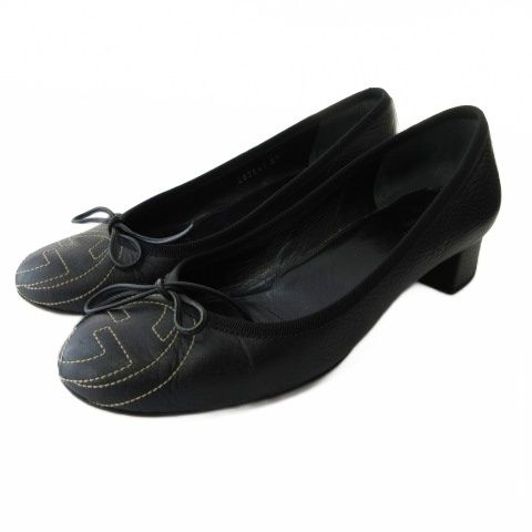 Gucci ブラックレザーパンプス 7970_1.jpg