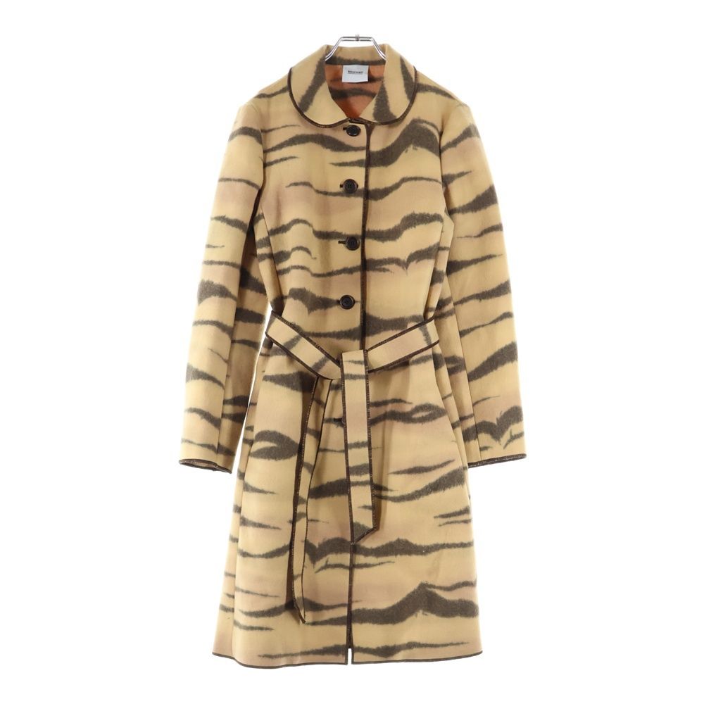 MOSCHINO (モスキーノ) タイガー総柄ジャガード ウール ステンカラー