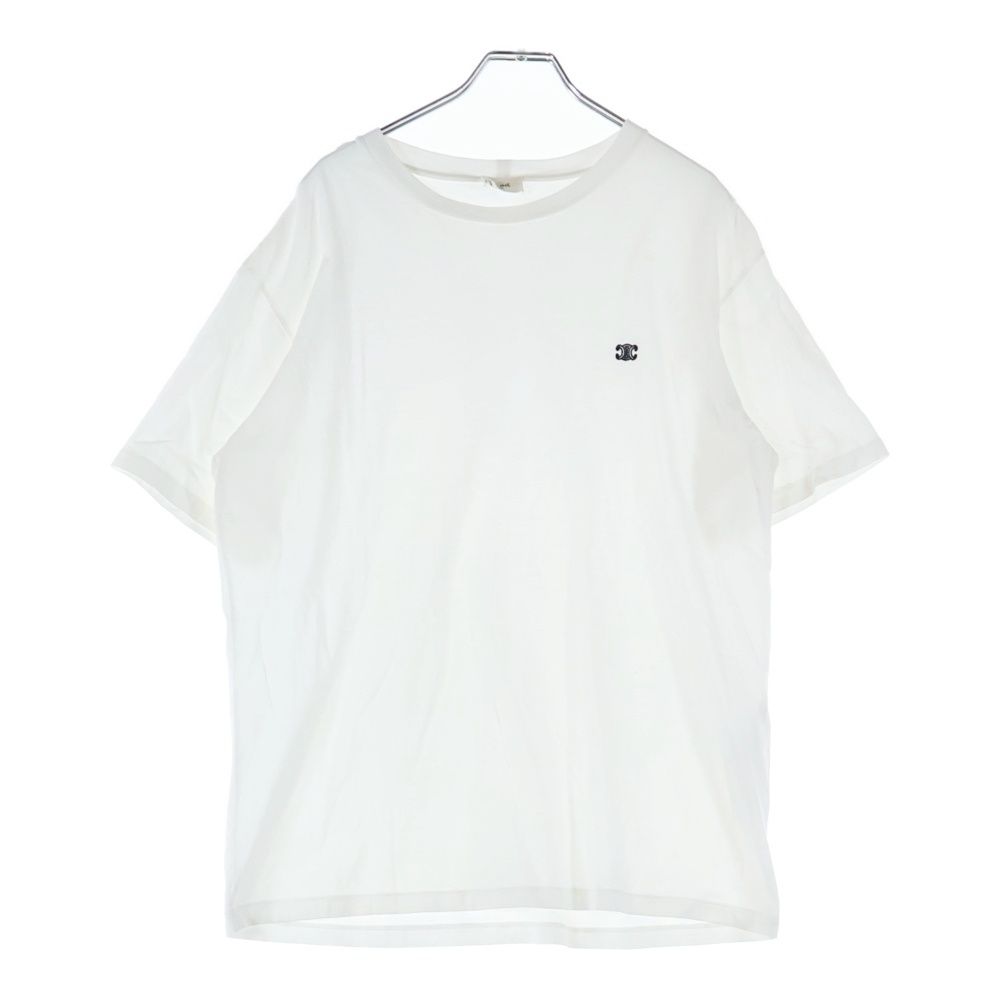 CELINE (セリーヌ) Triomphe Loose T-Shirt トリオンフ ロゴ刺繍 半袖Tシャツ ホワイト 2X04I671Q.01OB