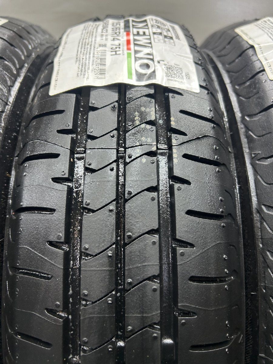 【走行短め】2025年製 BS BRIDGESTONE NEWNO 155/65R14 14インチ 夏タイヤ 2本 ミラトコット ミライース ワゴンR タント等　(STD095) 新品】2025年製 BS BRIDGESTONE NEWNO 155/65R14 75H 14インチ 夏