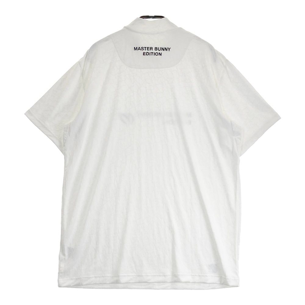【新品】マスターバニー　半袖 ハイネックシャツ モックネック　刺繍ロゴ／ホワイト サイズ：6 MASTER BUNNY EDITION マスターバニーエディション 2023年