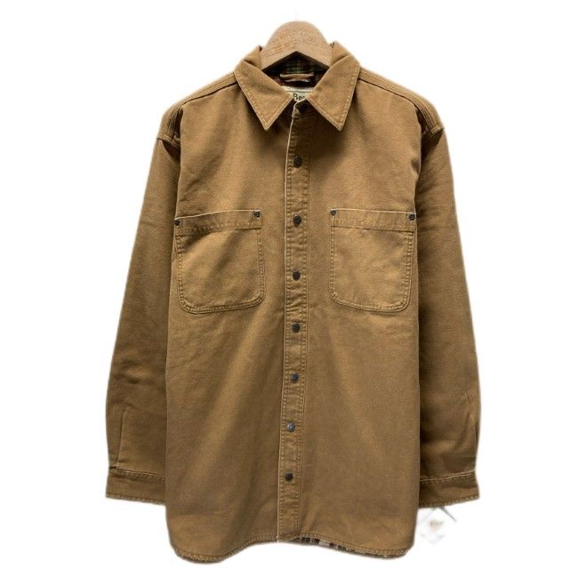 L.L.Bean ワークジャケット シャツジャケット アウター 無地 フロント