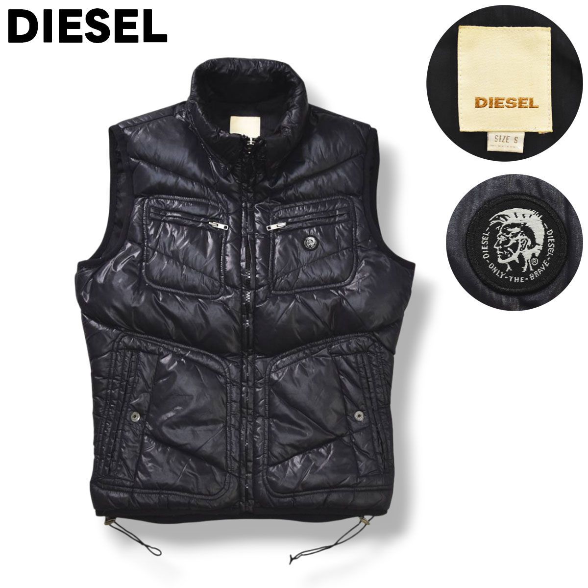 定番】 ディーゼル DIESEL キルティング ダウン ジャケット ジップ 