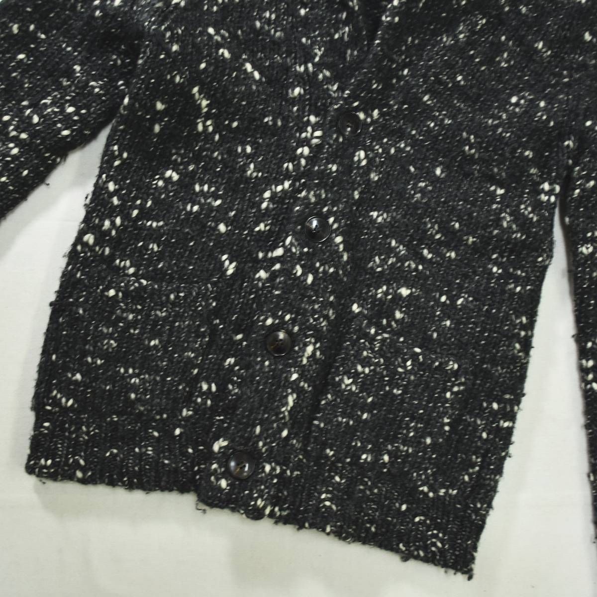 サイズL ロベルトコリーナ ケーブルショールカラー ウールニットカーディガン イタリア製 ロベルトコリーナ roberto collina ショールカラー