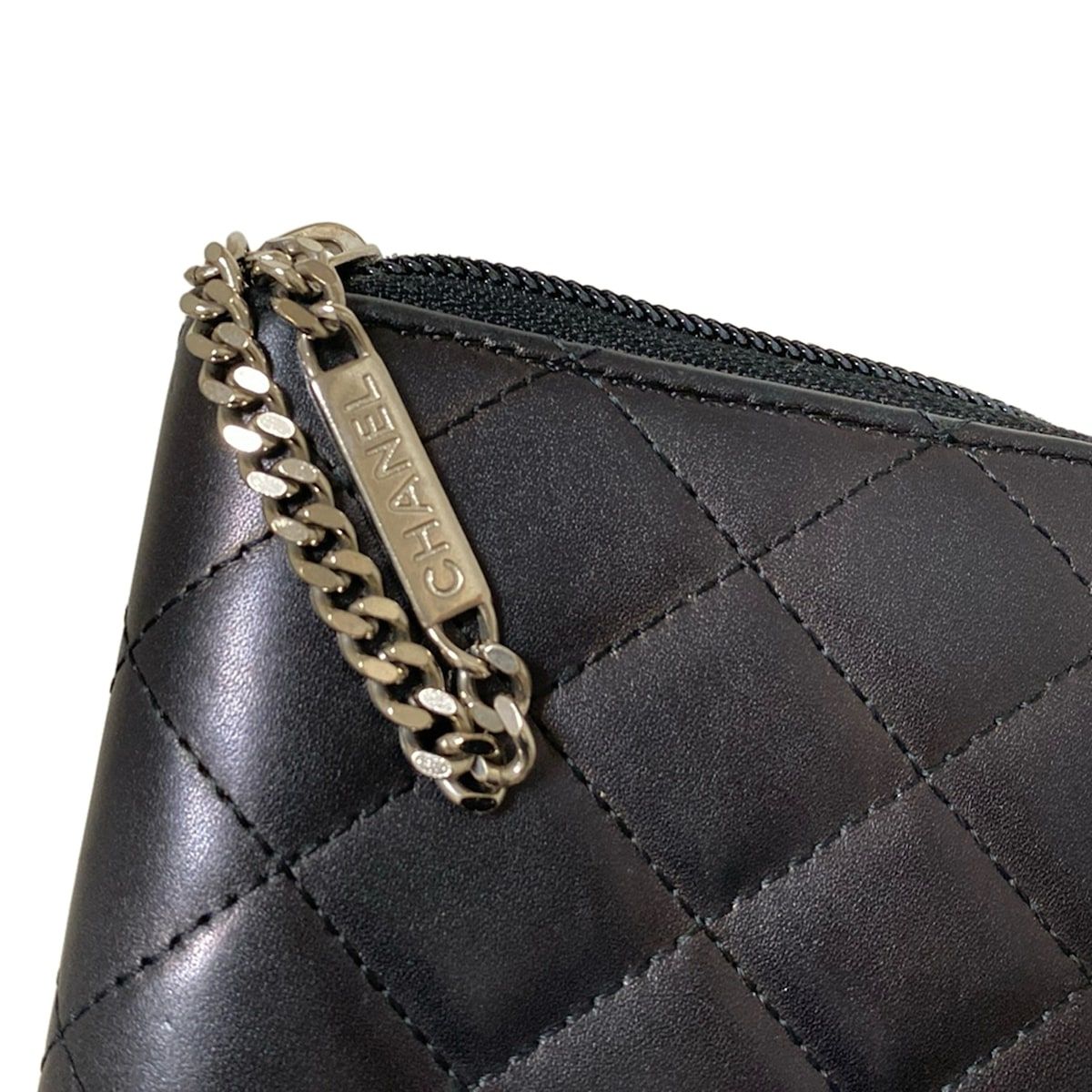 CHANEL(シャネル) 長財布 カンボンライン 黒 ラウンドファスナー/ココ