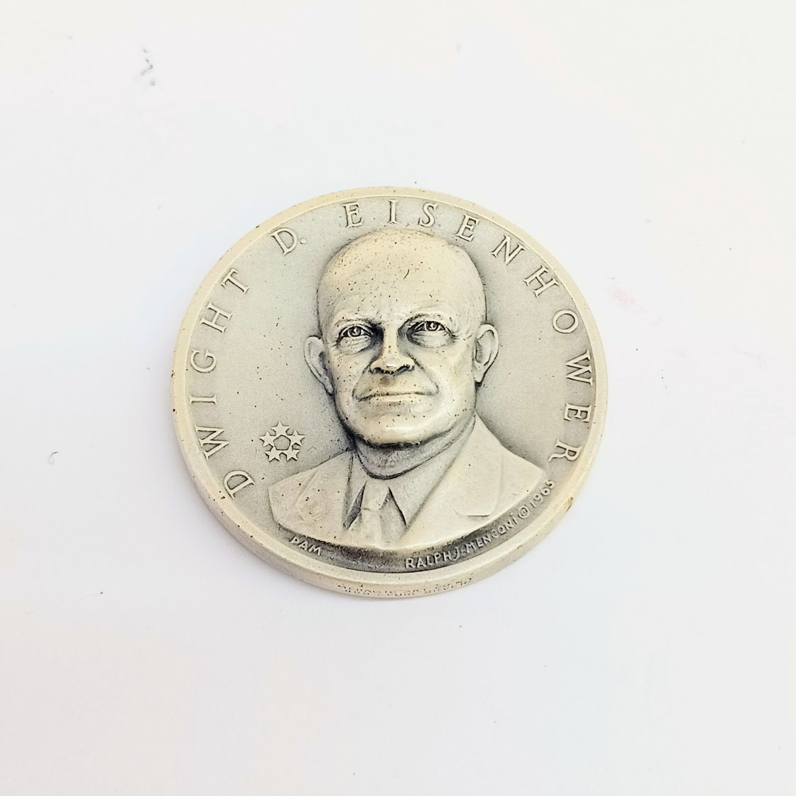 匿名発送» ドワイト・D・アイゼンハワー 純銀メダル ドワイト・D