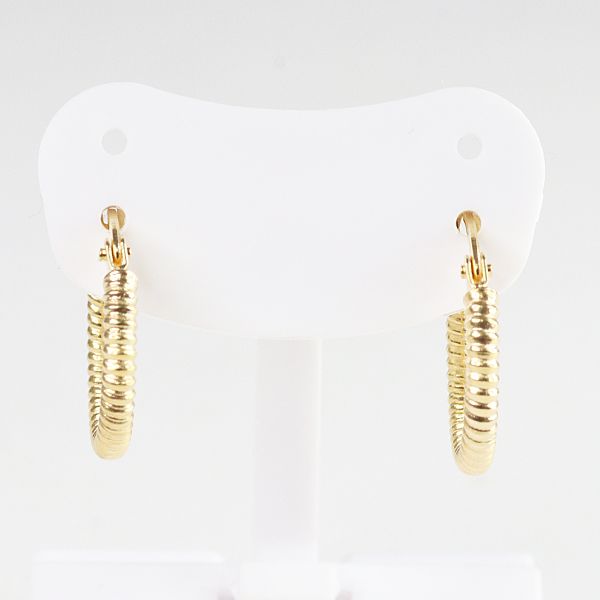 ウノアエレ UNOAERRE K18YG フープピアス 0.9g 丸 750YG ロープ 16781