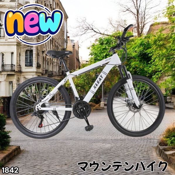 【新品】XLEAT XM-009 マウンテンバイク 21段変速 4 ホワイト 新品】XLEAT XM-009 マウンテンバイク 21段変速 4 ホワイト