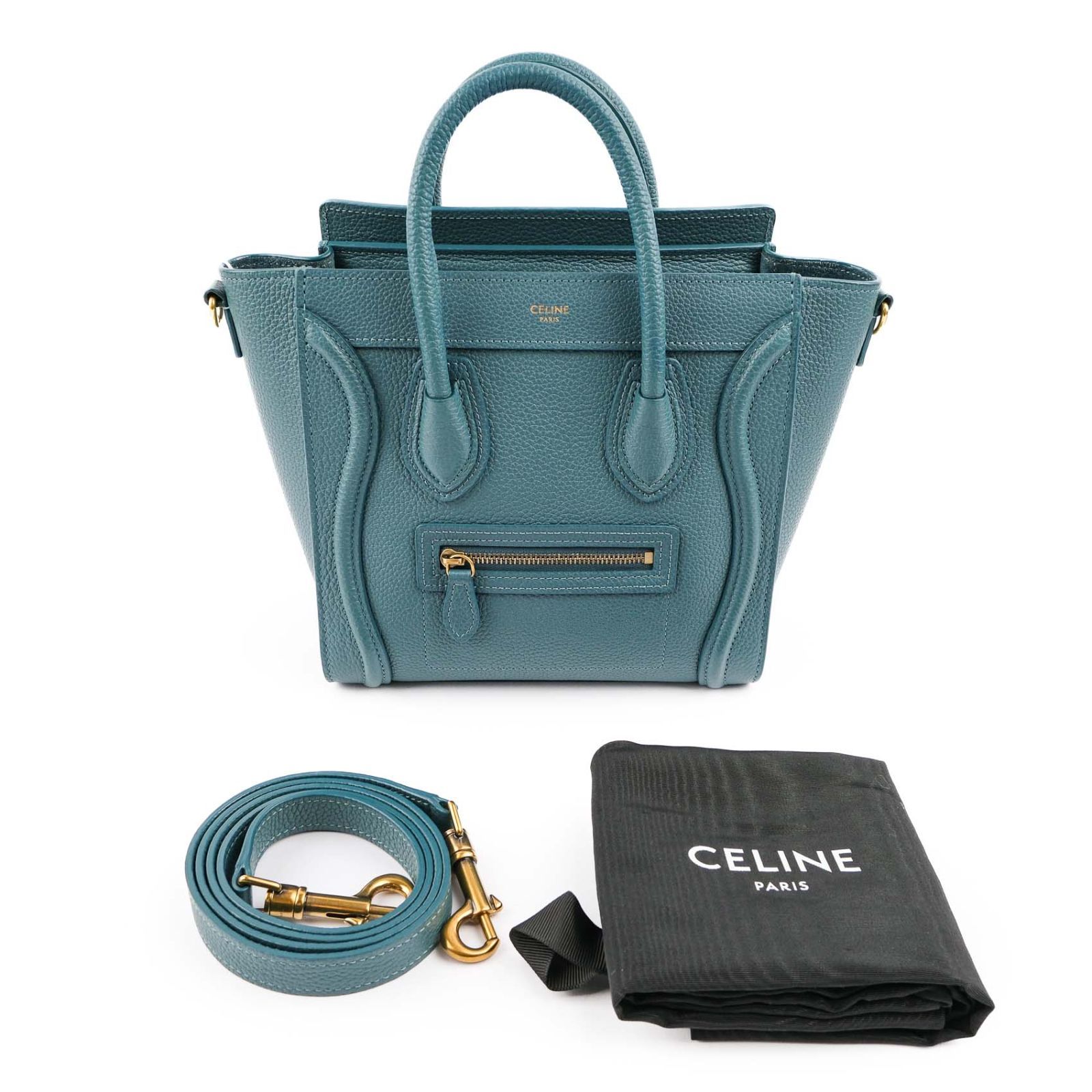 中古】CELINE セリーヌ ラゲージ ナノショッパー レザー 2WAY 