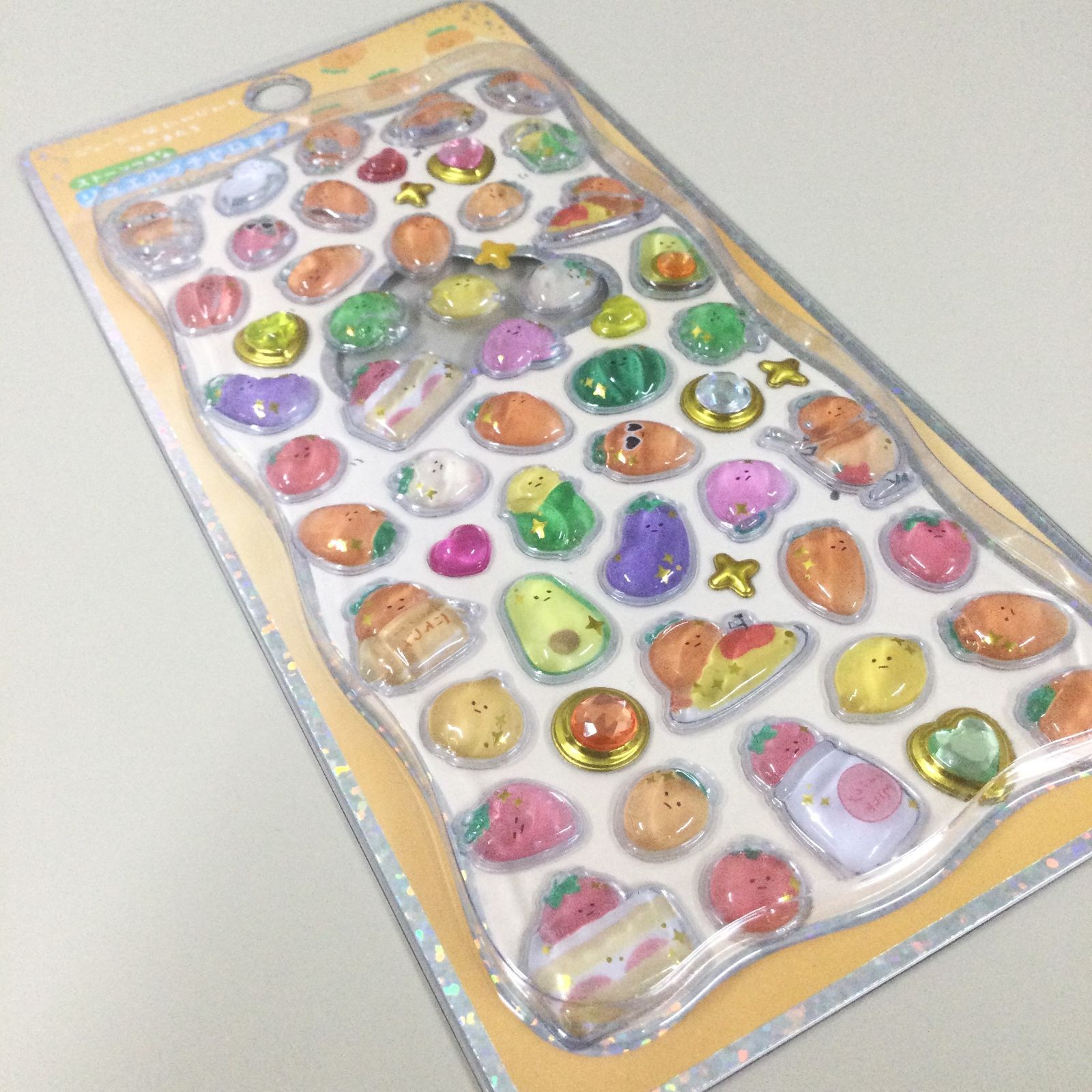 a239【新品・未使用品】ストーンつきジュエルプチドロップシール 野菜 
