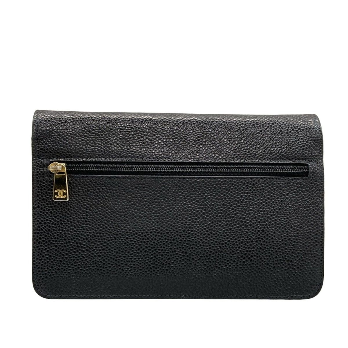 CHANEL 財布 CHANEL(シャネル) 財布 - A13509 黒 チェーンウォレット/ゴールド金具