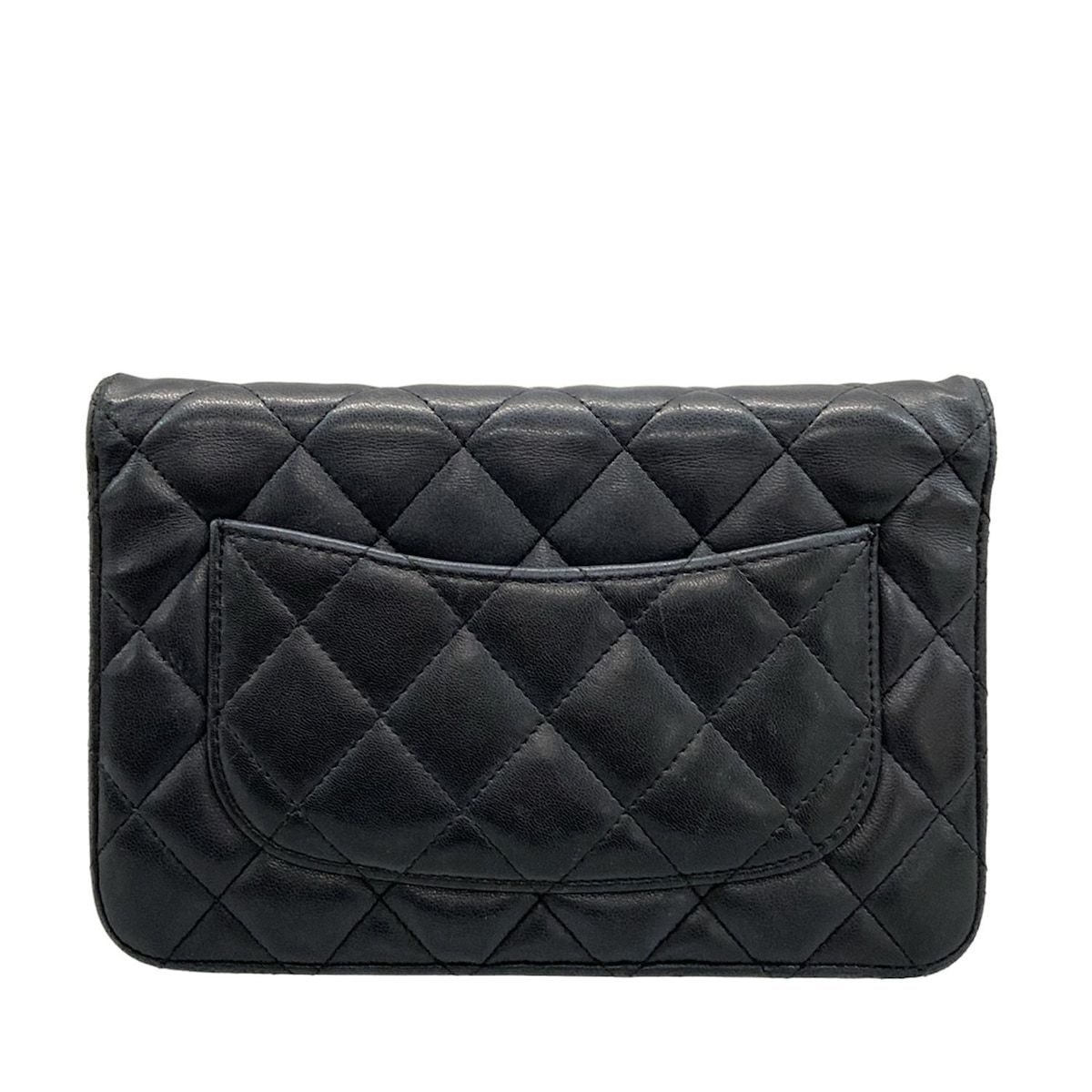 CHANEL(シャネル) 財布 マトラッセ A33814 黒 チェーンウォレット