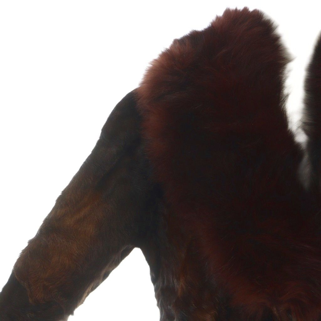 ミンクコート　ブラウン　 ロング　高品質リアルファー　ネーム刺繍あり 毛皮 シェアードミンク コート ミンク ロングコート ブラウン 茶