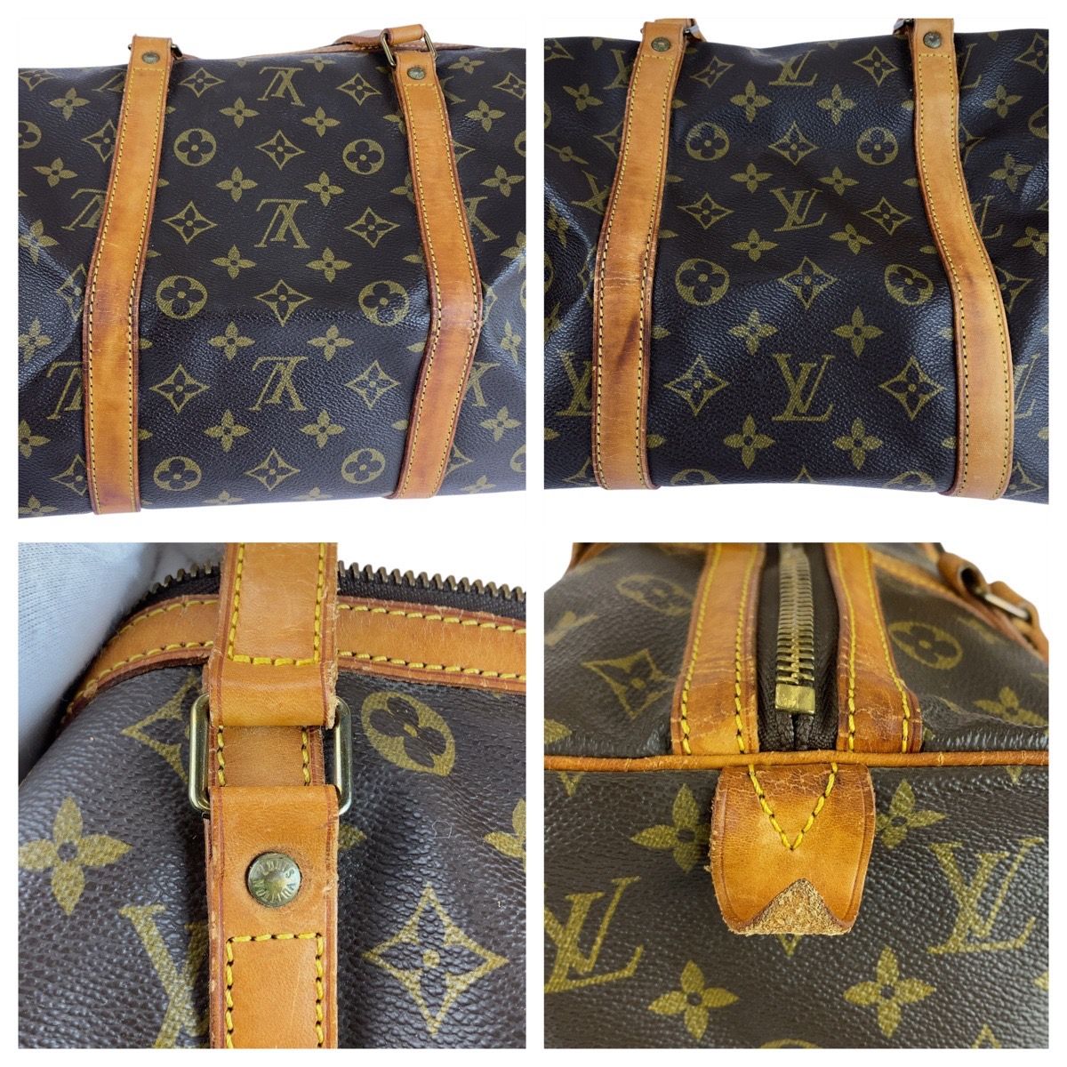LOUIS VUITTON ルイヴィトン モノグラム サックスプール35 ブラウン