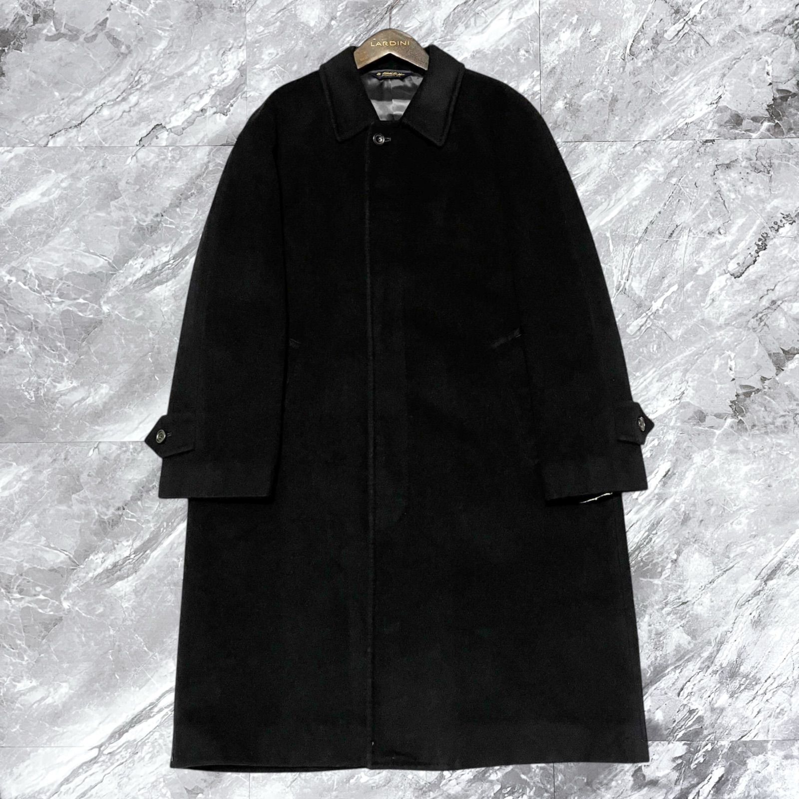 美品■Brooks Brothers　ロング丈 ステンカラーコート　ブラック BROOKS BROTHERS（ブルックスブラザーズ） ステンカラーコート コート