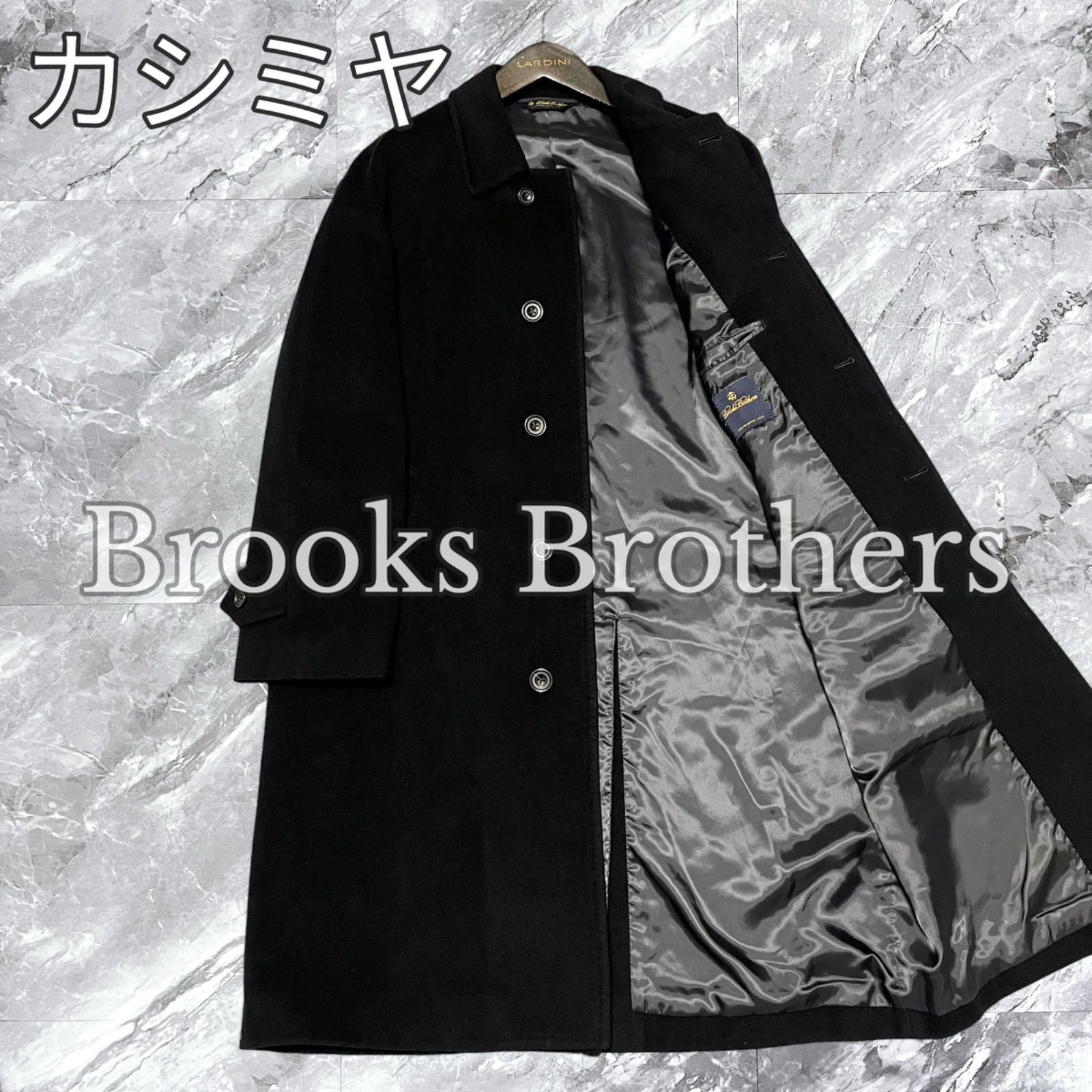 美品 ブルックスブラザーズ ヴィンテージ コート ブラック 英国製 くるみボタン ブルックスブラザーズ ヴィンテージ メルトンコート 黒 英国製 XLサイズ