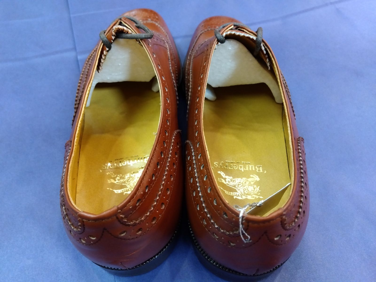 未使用級！Burberry バーバリー　ウィングチップ　幅広　レザーシューズ 未使用級！Burberry バーバリー ウィングチップ 幅広 レザーシューズ