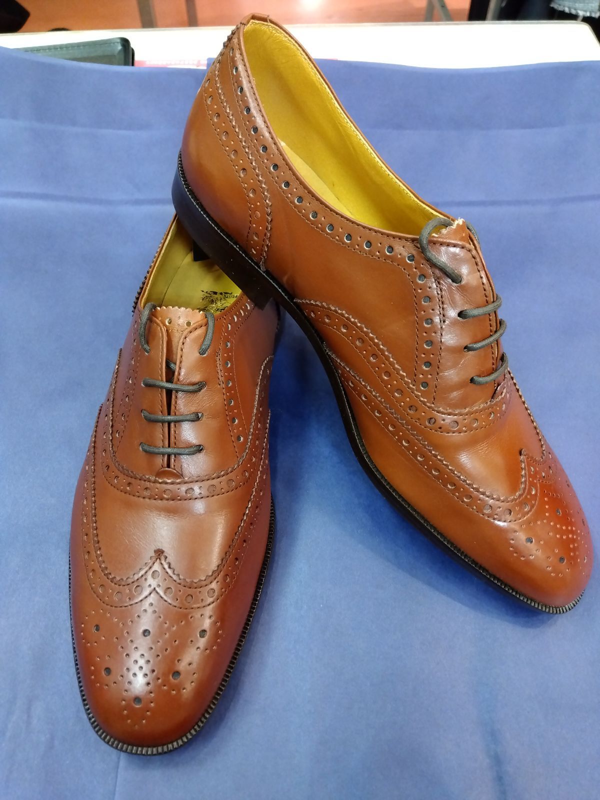 未使用級！Burberry バーバリー　ウィングチップ　幅広　レザーシューズ M17 バーバリー Burberry バーバリーズ オールドバーバリー 激レア