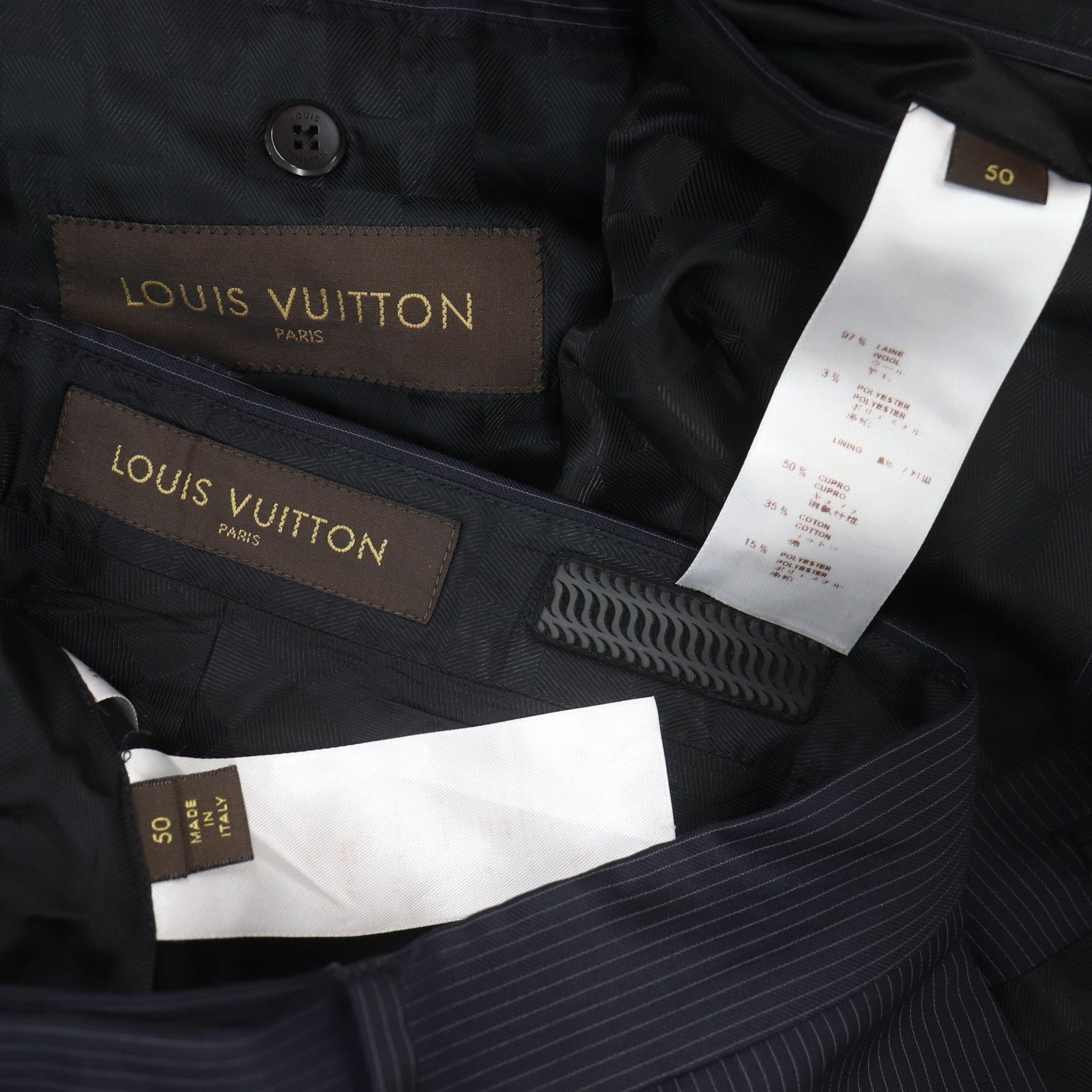 LOUIS VUITTON ストライプ　ルイヴィトン セットアップスーツ 正規品 LOUIS VUITTON ルイヴィトン 美品 RM212F ZLU HKCF4E 21AW ストライプ