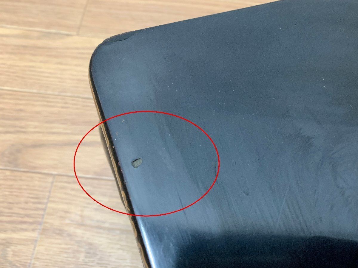 ◇時代物輪島塗平卓黒漆塗金蒔絵美術 漆器 花台 香炉台 唐草紋 盆栽台