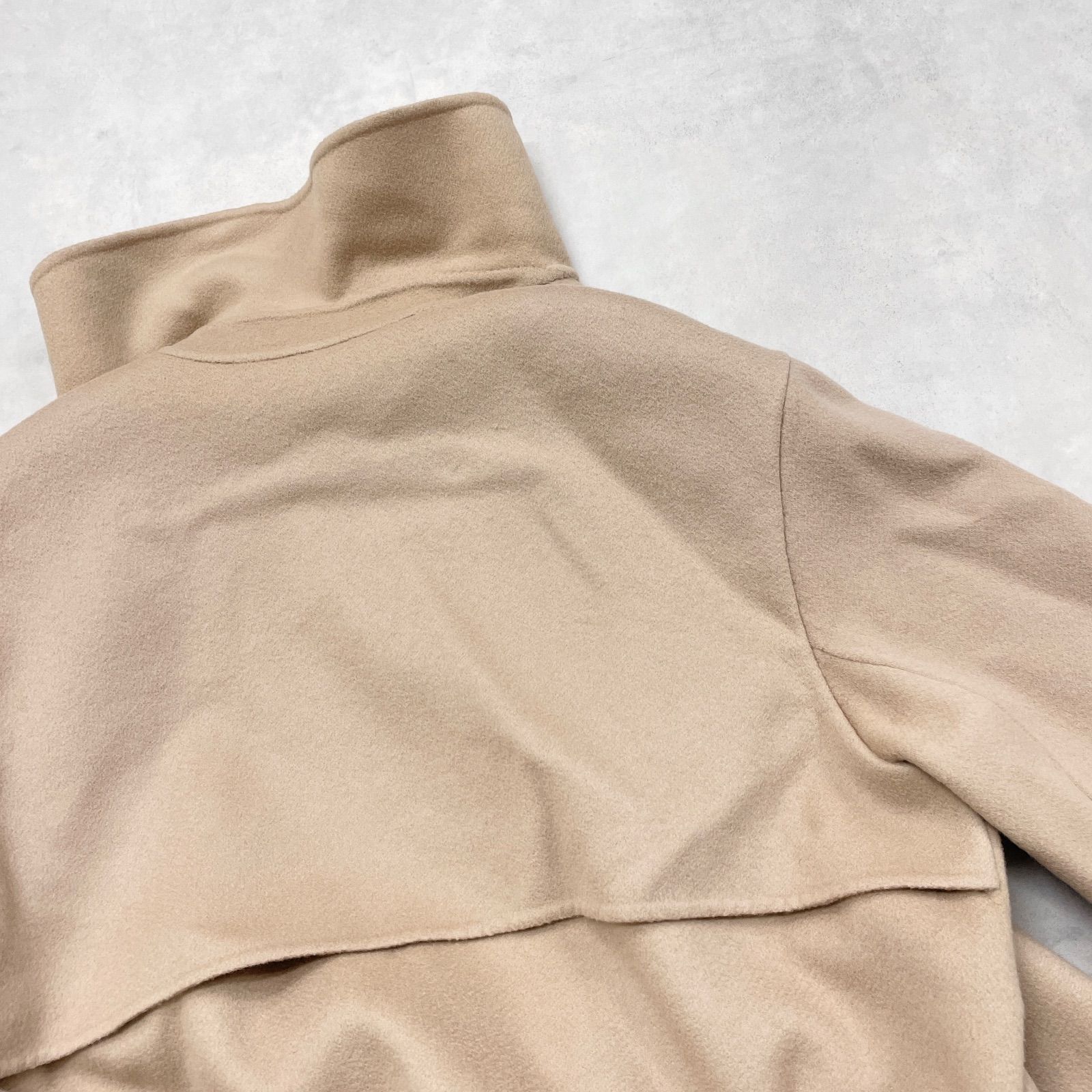 23aw セオリー　ラップトレンチコート　ベルト　ロング丈　カシミヤ　ベージュ Theory セオリー WRAP TRENCH ラップトレンチ ロングコート ベルト