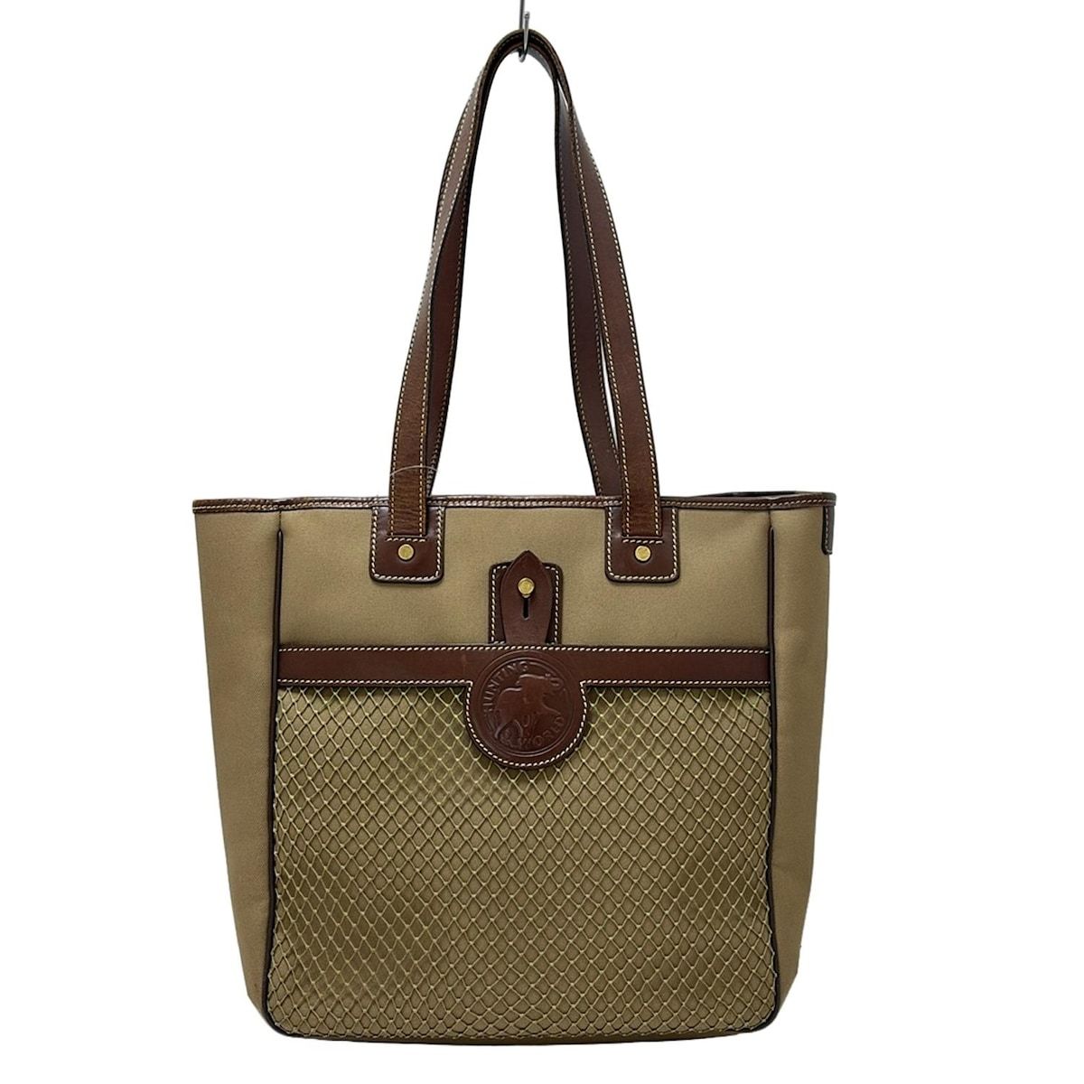 ハンティングワールド  トートバッグ カーキ×ブラウン  HUNTING WORLD HUNTING WORLD(ハンティングワールド) トートバッグ - カーキ×ダーク