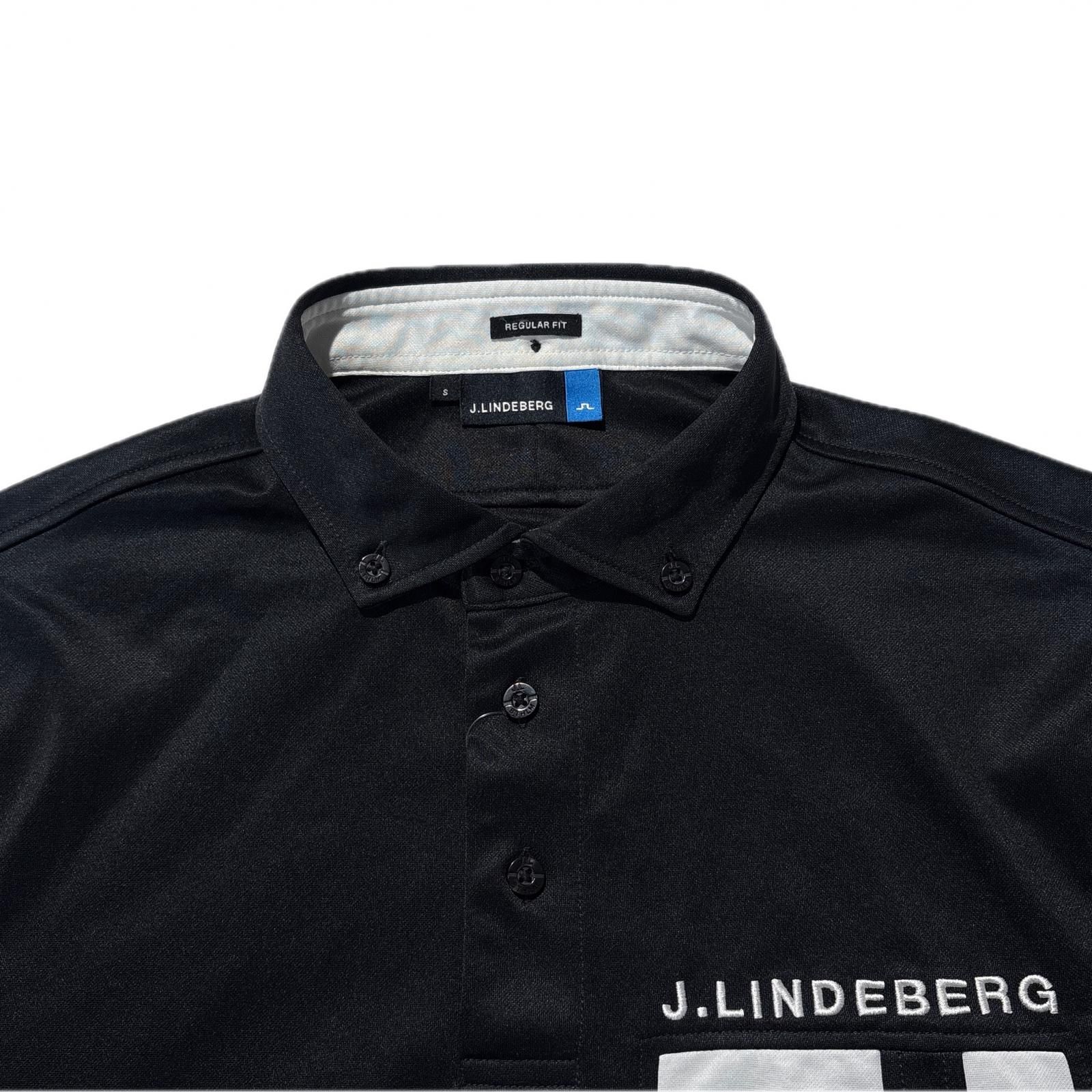 中古 メンズ ジェイリンドバーグ J.LINDEBERG 半袖ポロシャツ S 黒×白