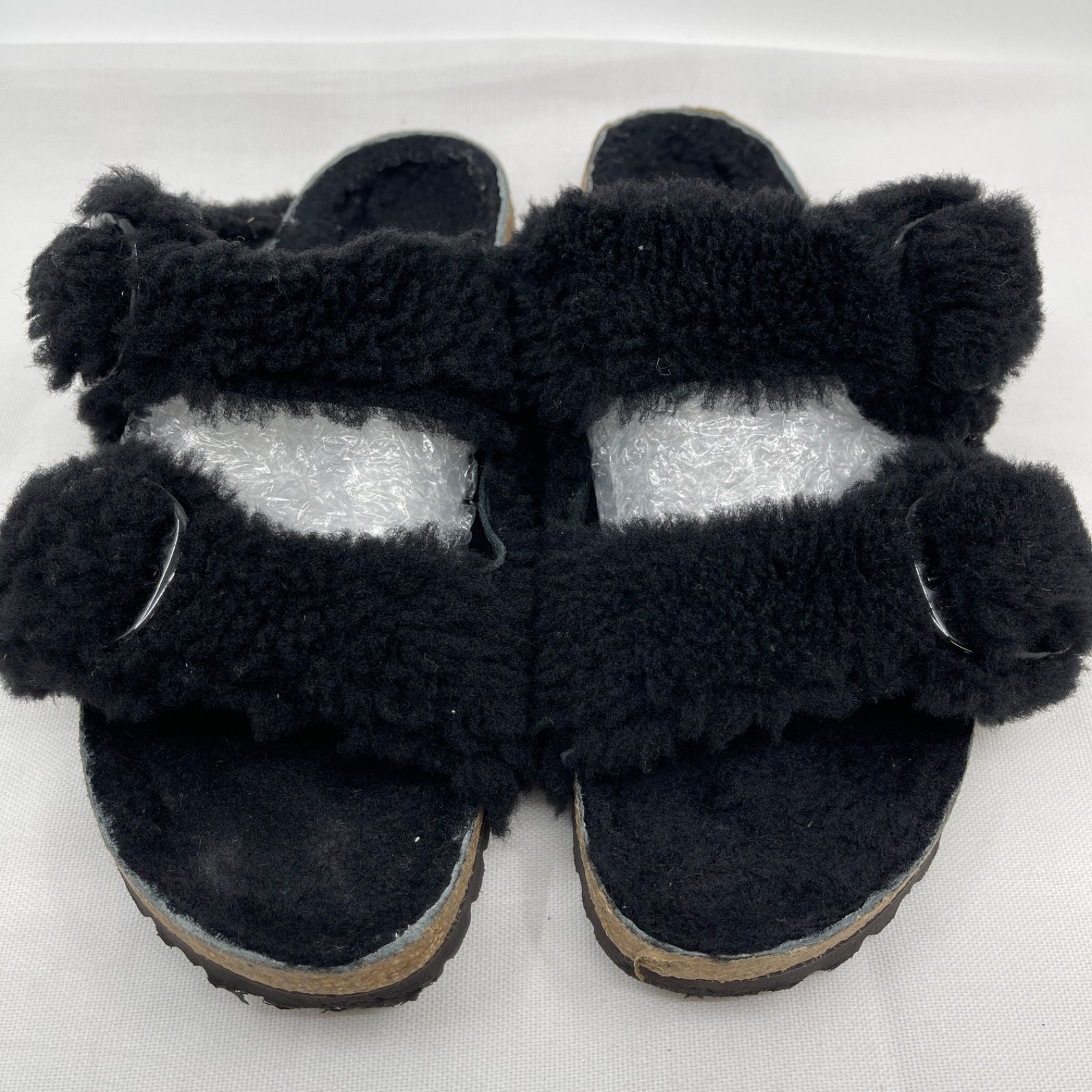 ビルケンシュトック アリゾナ ファーライナー 25.0 ブラック ファー