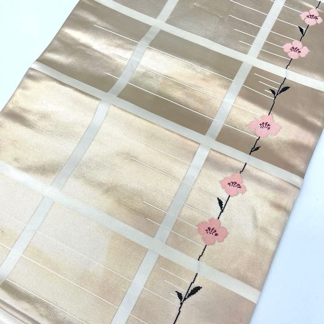 着物と帯 時流】N25559s◇正絹 九寸名古屋帯◇やまとオリジナル 桜