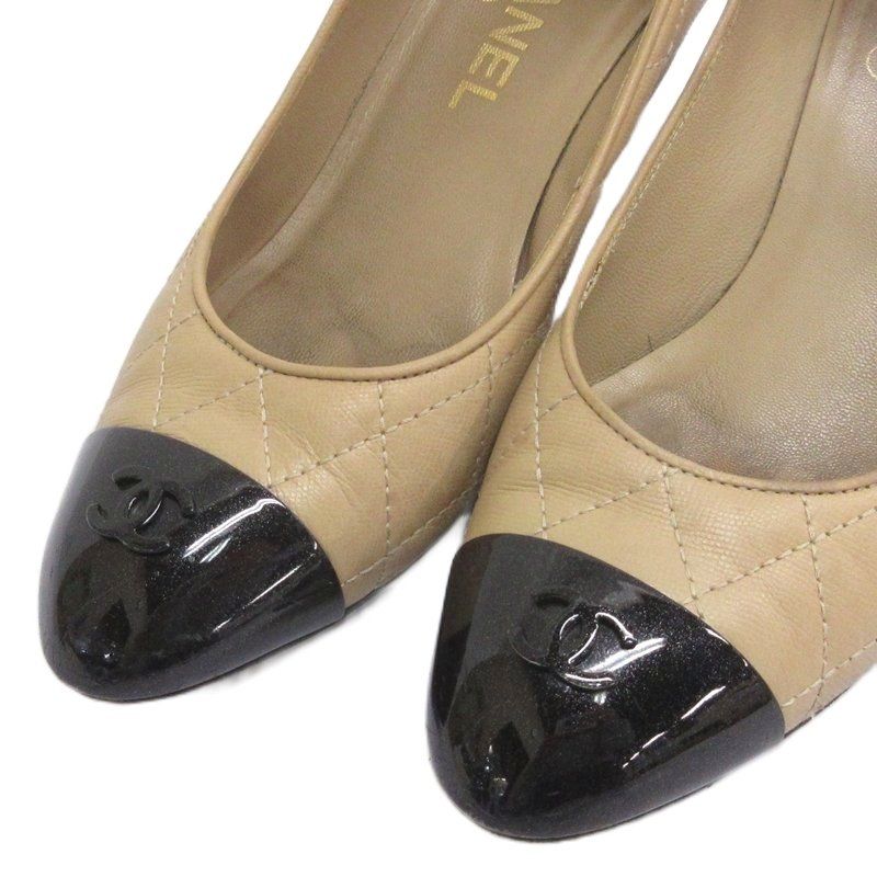 極美品❤箱付き☆CHANEL【シャネル】ココマーク♡パンプス ベージュ 美品❤箱付き☆CHANEL【シャネル】ココマーク♡パンプス ベージュ
