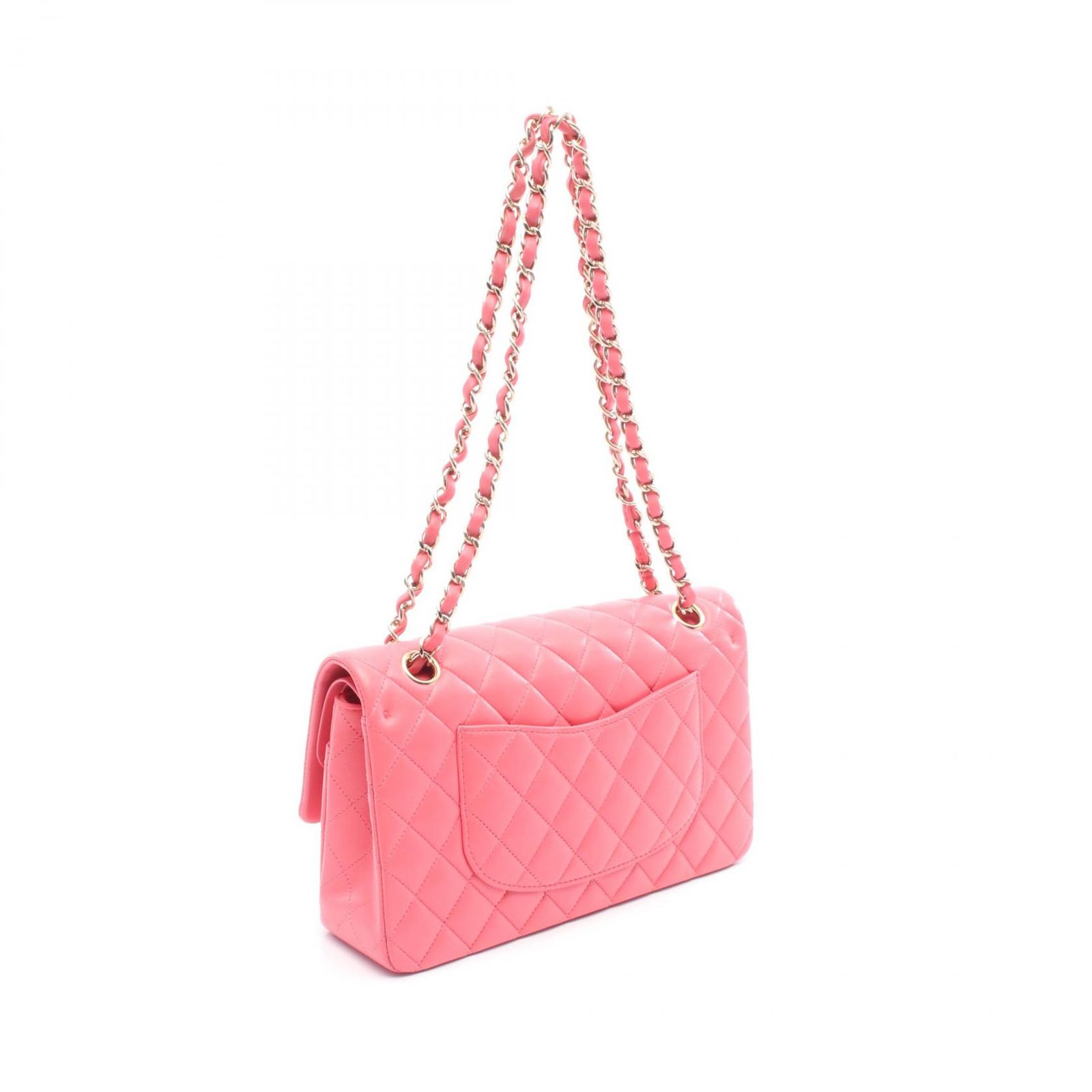 シャネル CHANEL ショルダーバッグ マトラッセ Wフラップ ピンク