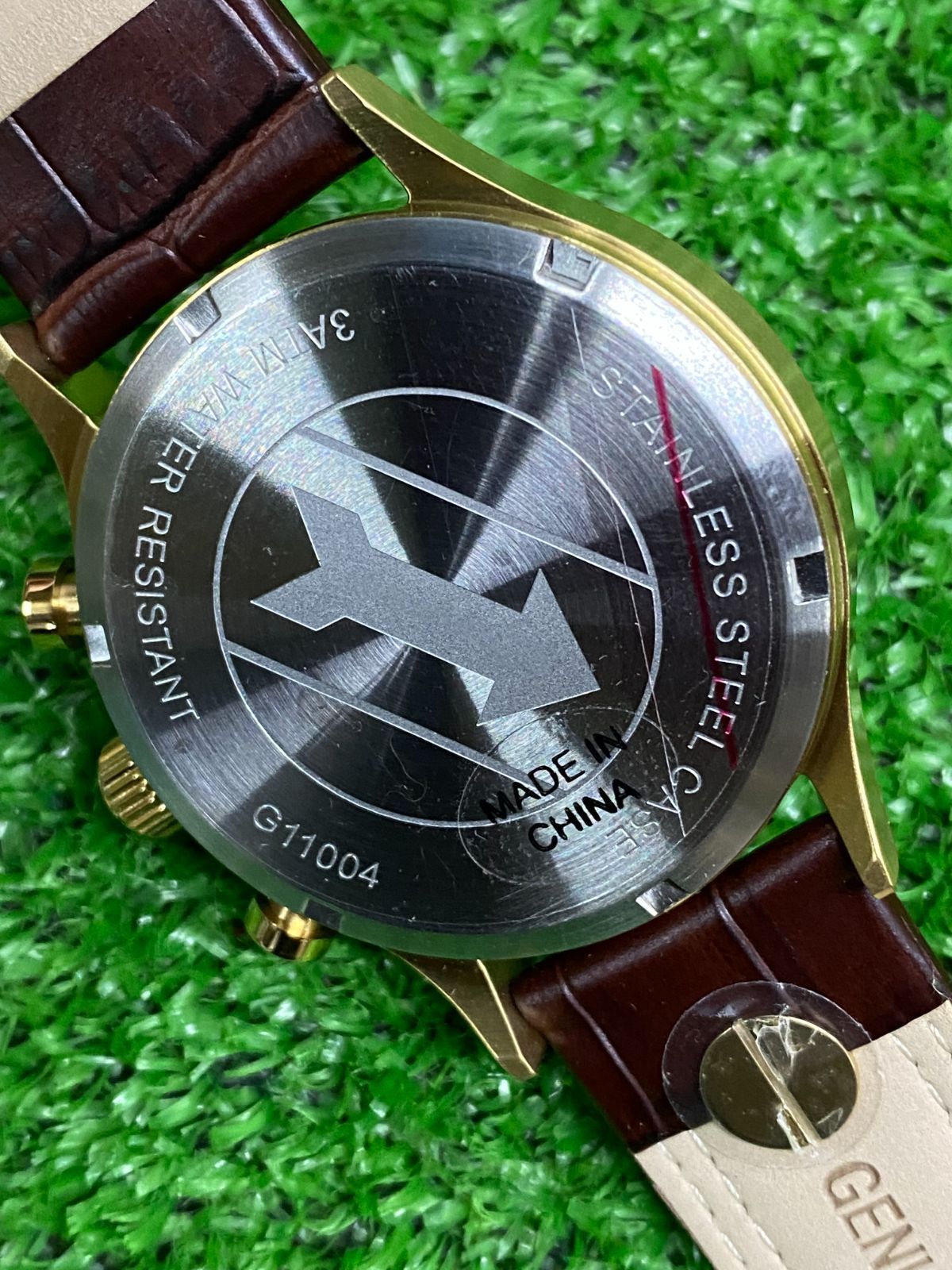 ○GOLD PFEIL（ゴールドファイル）腕時計 G11004 クォーツ クロノ 