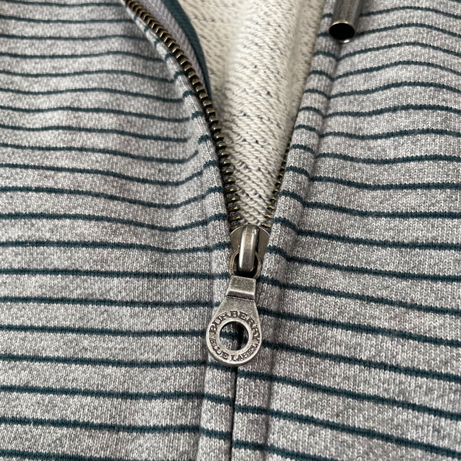 バーバリーブルーレーベルヴィンテージホース刺繍付ジャンパー38 BURBERRY BLUE LABEL バーバリーブルーレーベル ボーダー柄 ホースロゴ