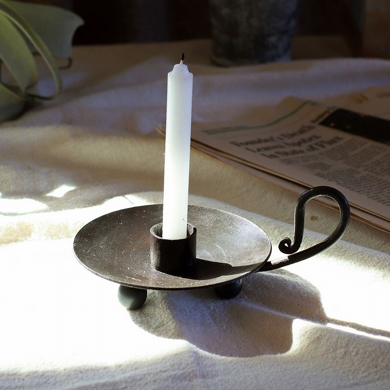 イングランド　キャンドルホルダー　ブロカント TMC ブロカント アイアン キャンドルホルダー - メルカリ