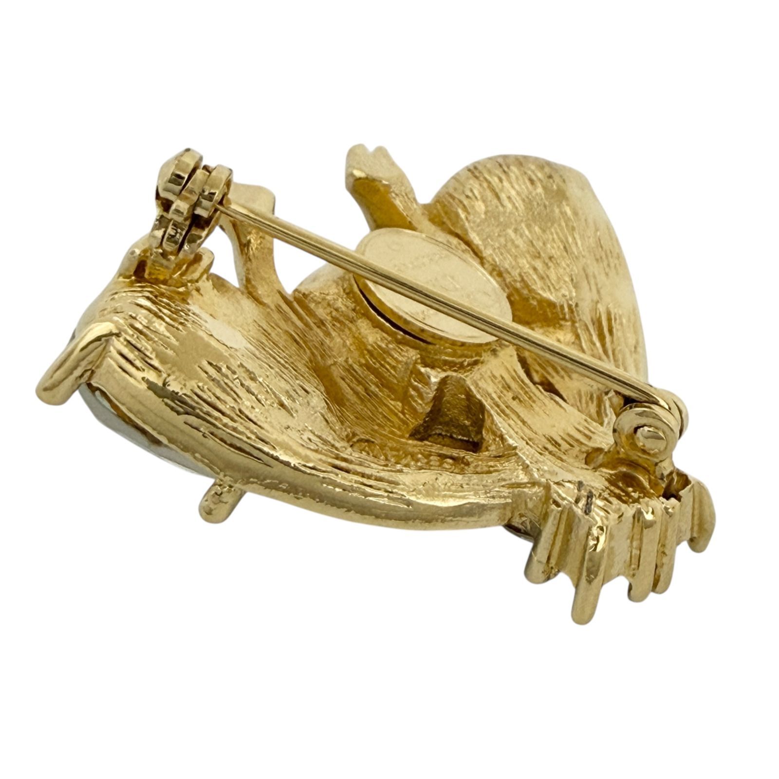 クリスチャンディオール ハート ピンブローチ ピンバッジ レディース ゴールド □美品□ ChristianDior クリスチャンディオール ハート ブローチ