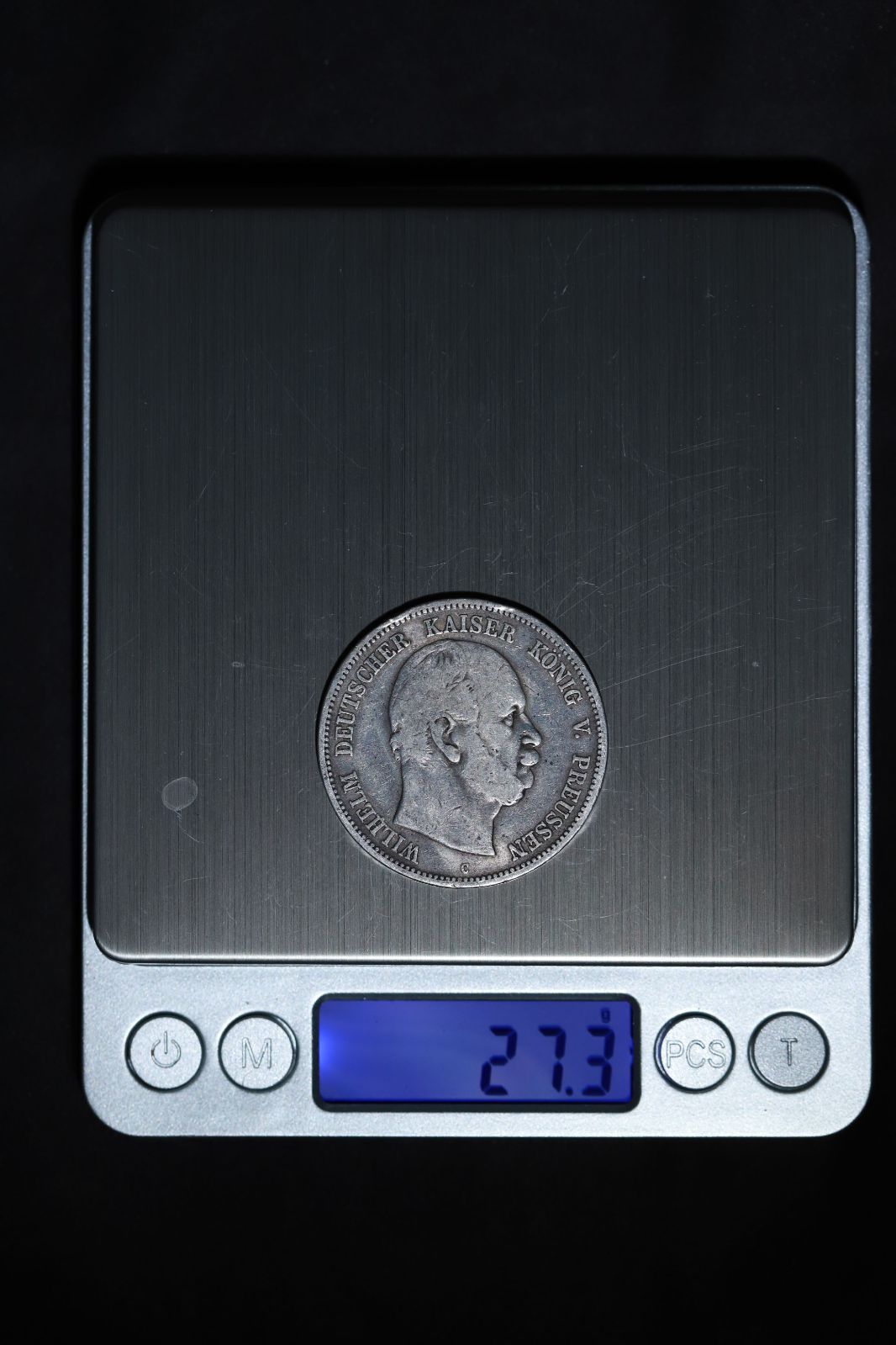 1876年Bドイツプロイセン王国5マルク銀貨　ウィルヘルム1世 将*駒様 1876年 ドイツ プロイセン王国 5マルク銀貨ウィルヘルム1世 将