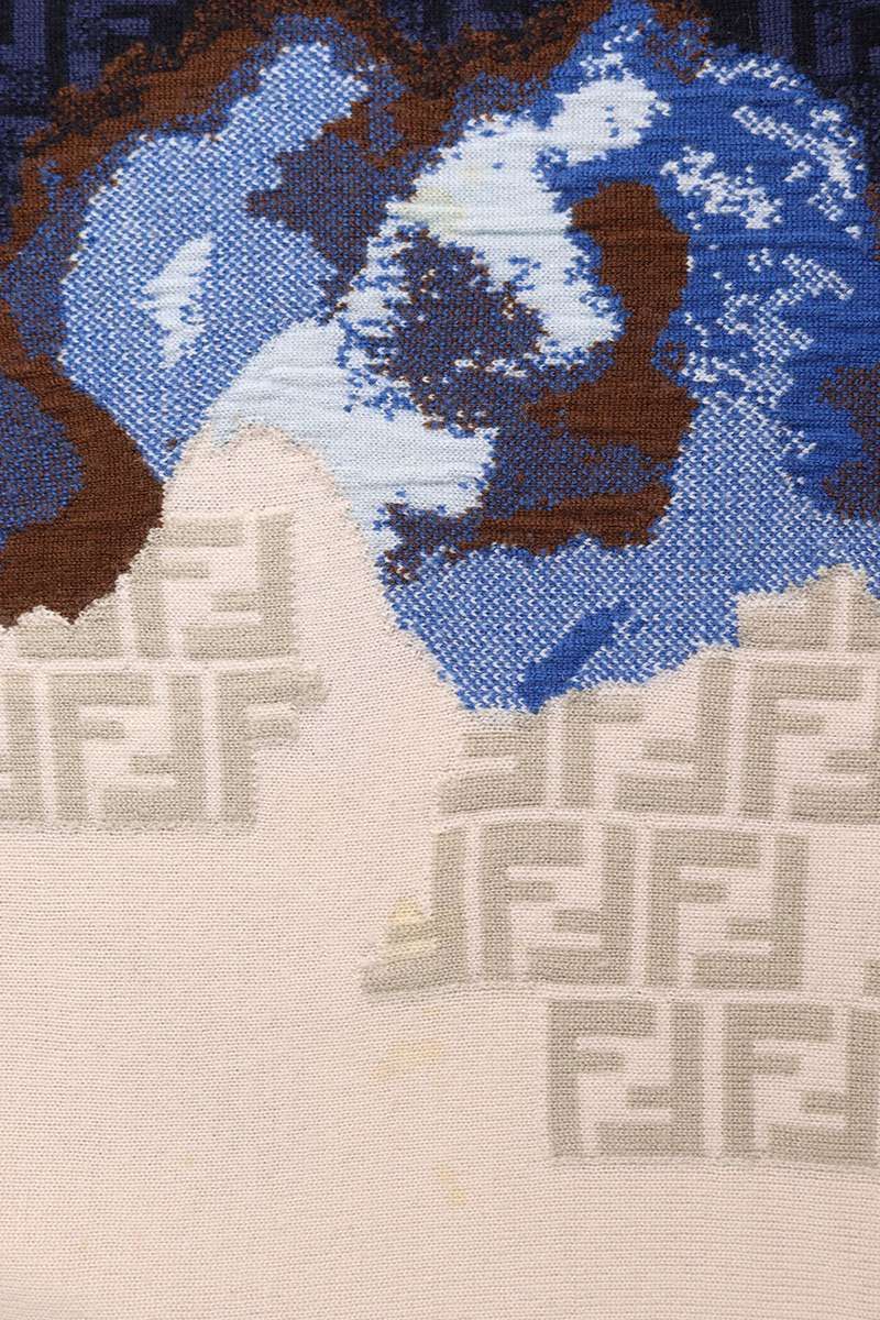 フェンディ FZX005 AN3Z グラデーションFF柄ニット メンズ 44 ※12/28