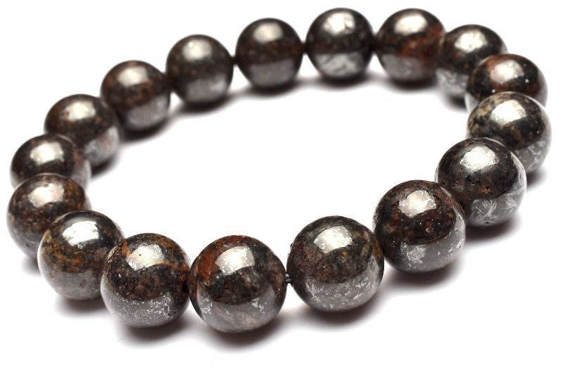 サハラNWA869 コンドライト隕石 ブレスレット 小粒細め サハラNWA869 コンドライト隕石 ブレスレット 小粒細め サハラNWA869