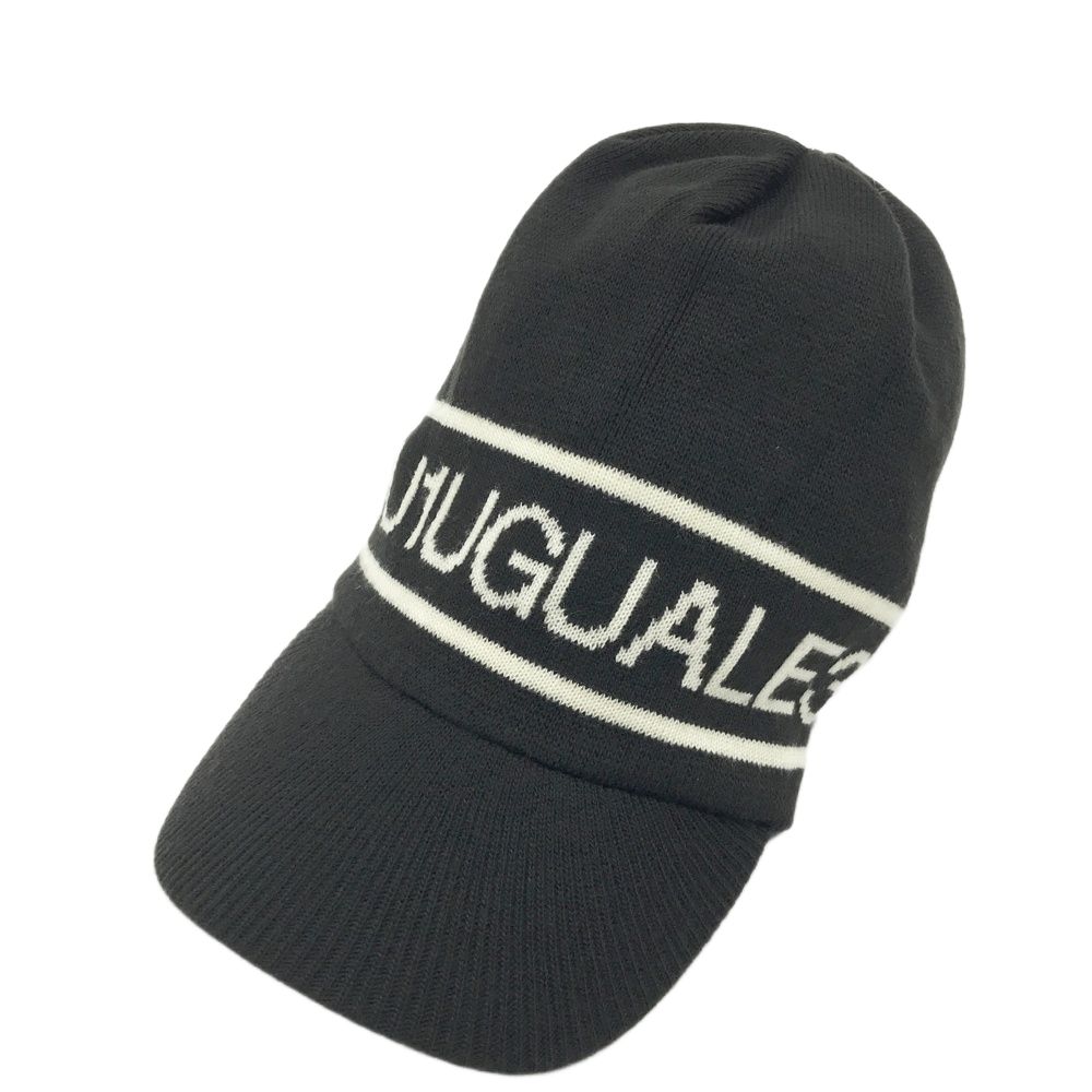 【新品未使用 未開封】1PIU1UGUALE3 GOLF ニット帽 1PIU1UGUALE3 GOLF GSG015 2WAY ニットキャップ ファー ブラック系 F
