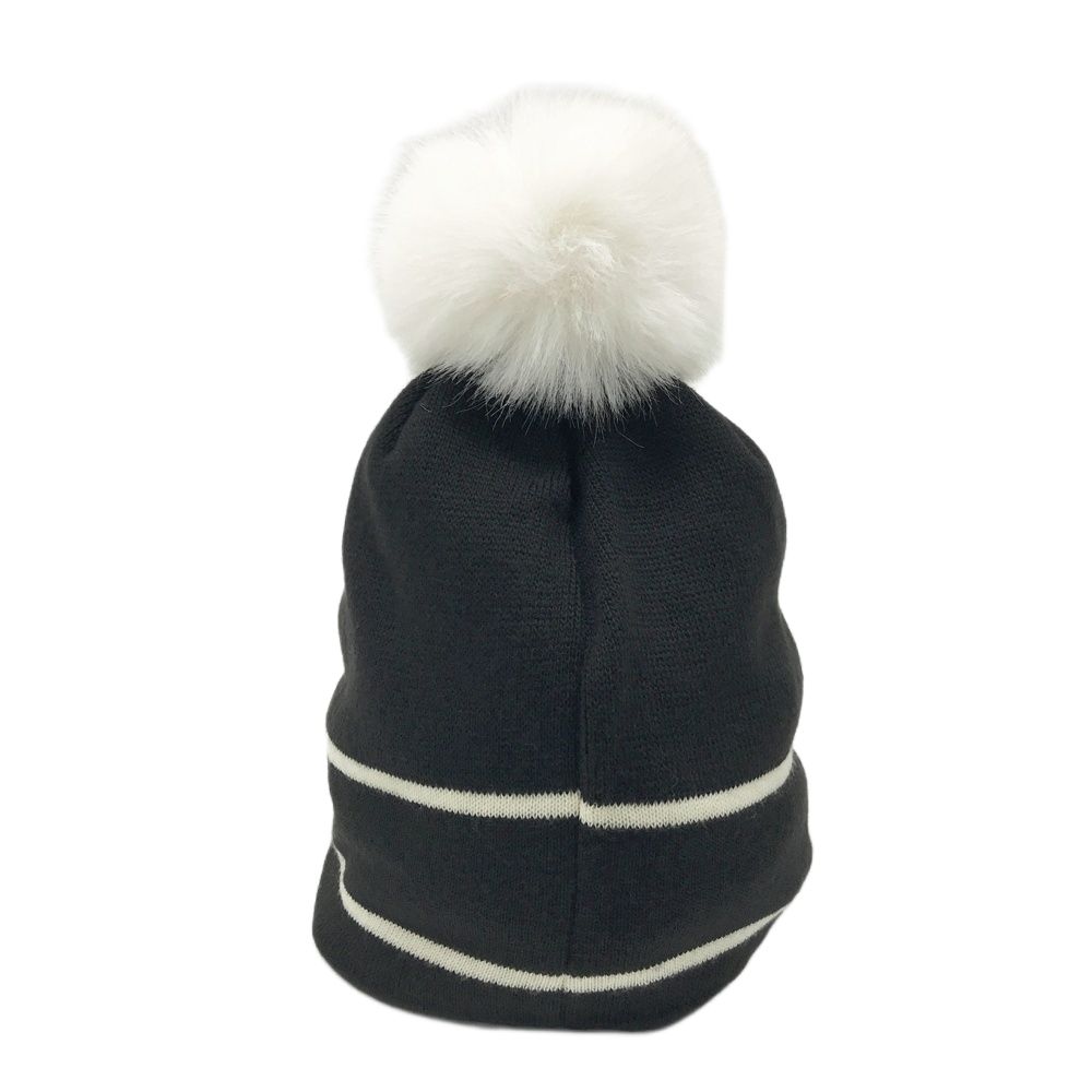 1PIU1UGUALE3 GOLF GSG015 2WAY ニットキャップ ファー ブラック系 F