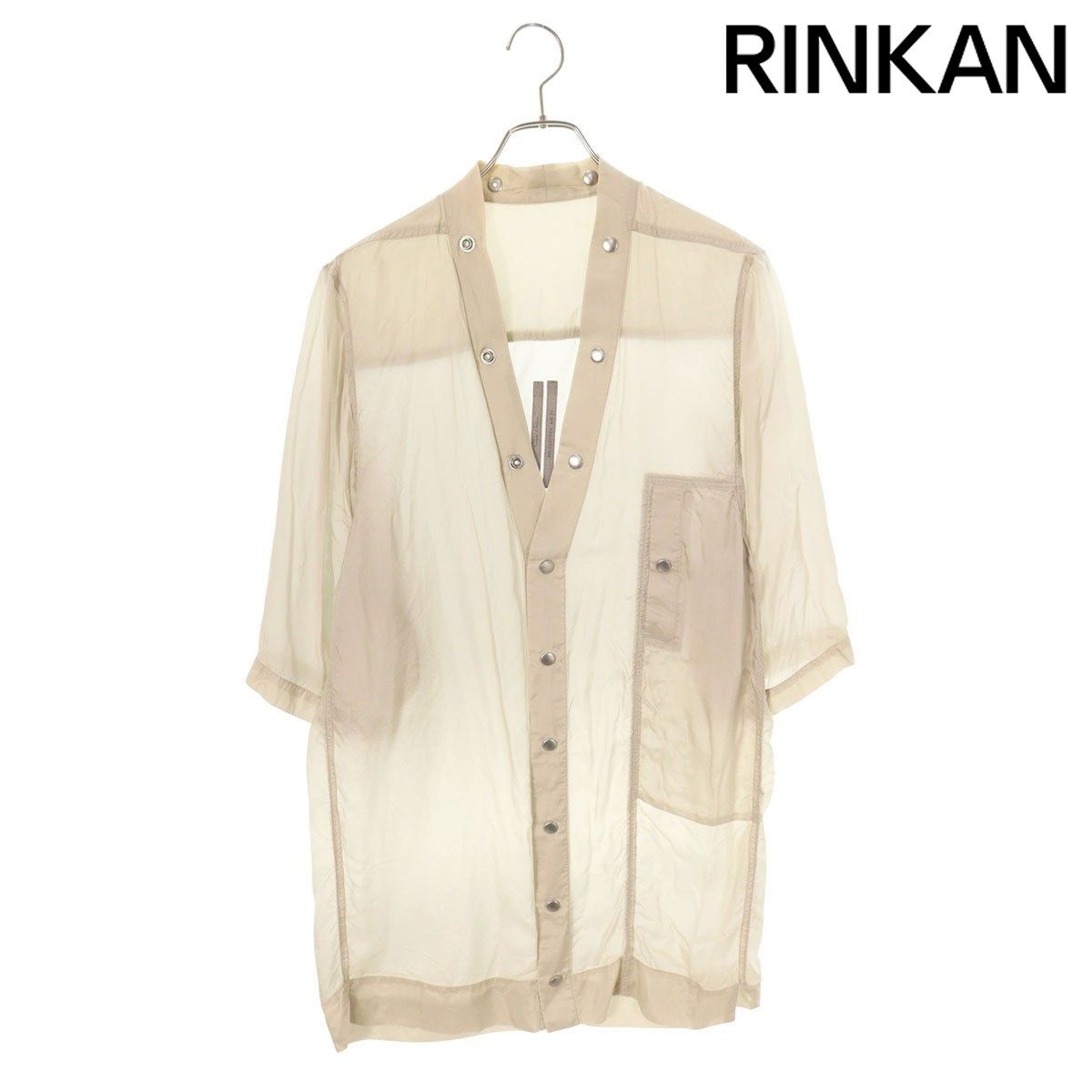 リックオウエンス サイズ:48  21SS  RU21S6294-J Short Sleeved Faun Shirt ラリー半袖シャツ 中古 BS99 リックオウエンス 21SS RU21S6294-J/Short Sleeved Faun Shirt ラリー