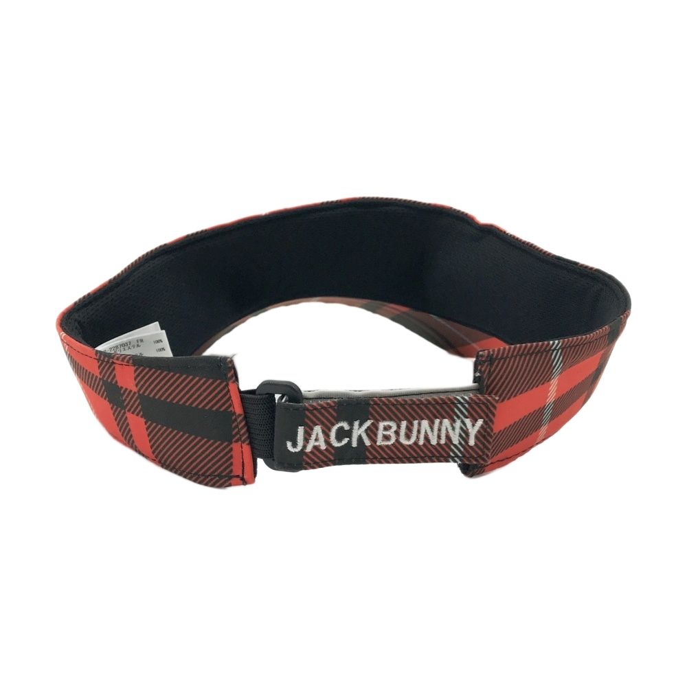新品Jack Bunnyジャックバニー×ドラえもん　チェック赤サンバイザーゴルフ JACK BUNNY ジャックバニー ×ドラえもん サンバイザー チェック柄