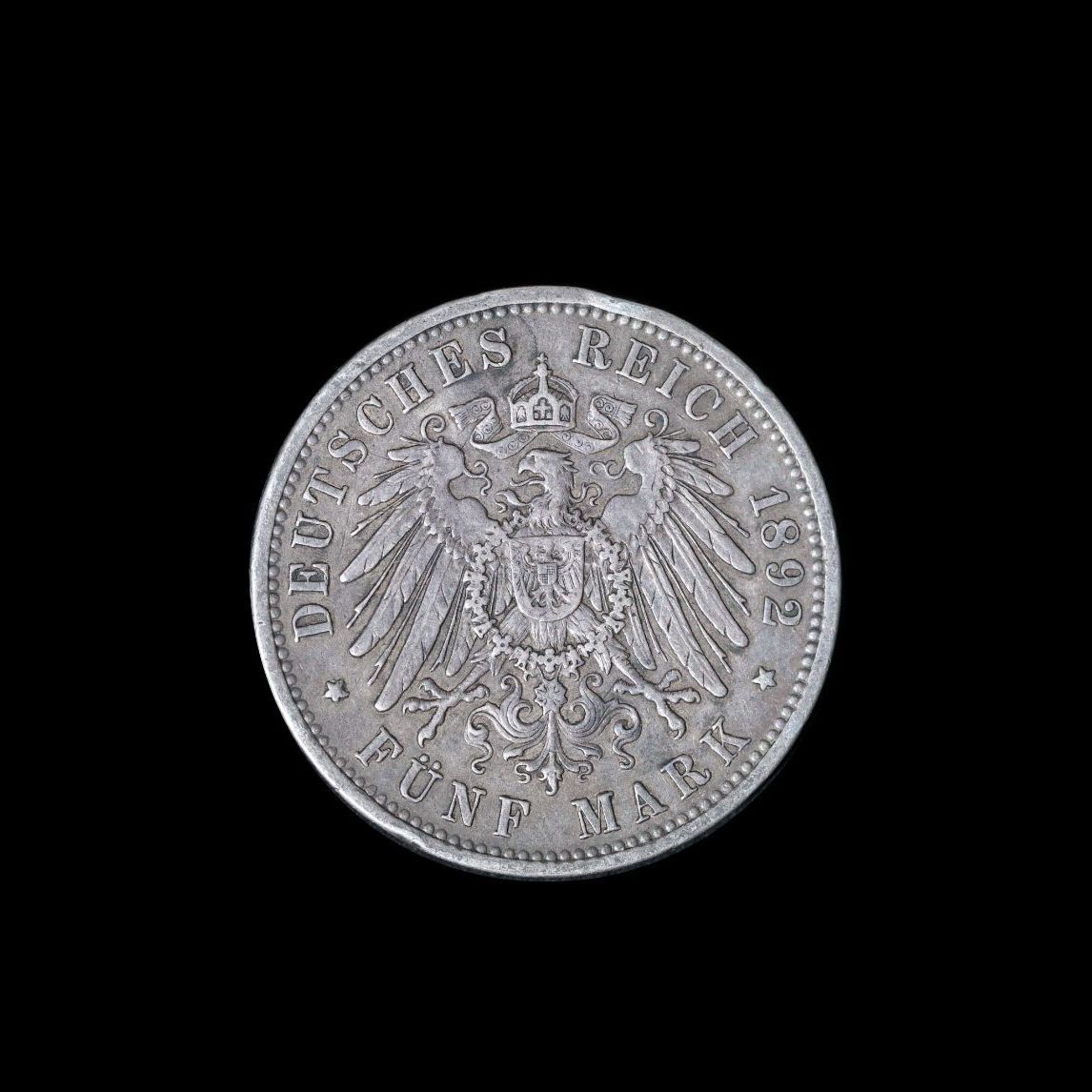PRUSSIA ドイツ プロイセン王国 ヴィルヘルム2世（1888-1918）5Marks