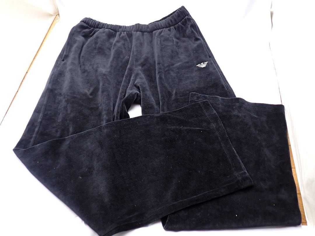 EMPORIO ARMANI エンポリオ アルマーニ ルームウエア セットアップ ベロア メンズM ブラック 中古A 【送料無料】 A-9053【質屋出品】 EMPORIO ARMANI エンポリオ アルマーニ ルームウエア セットアップ