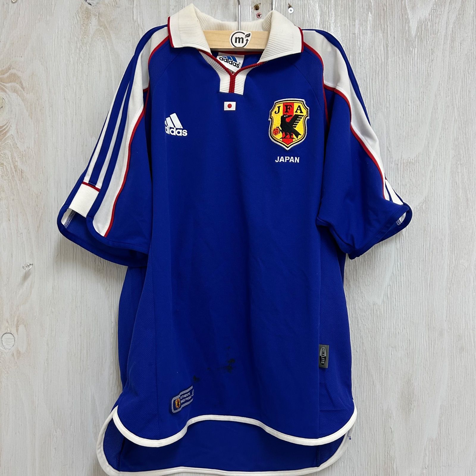 シミあり》日本代表 ユニフォーム 2001年 半袖 ブルー サッカー - メルカリ